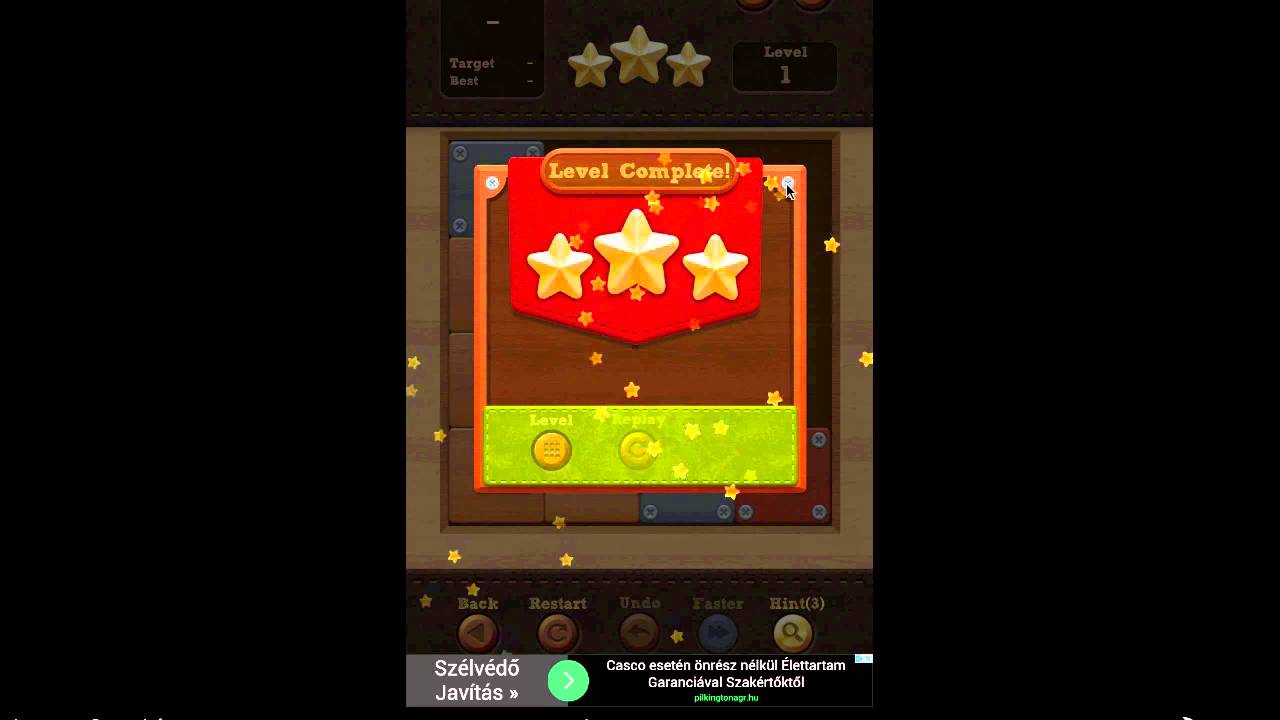 Roll the ball slide puzzle gameplay level 1