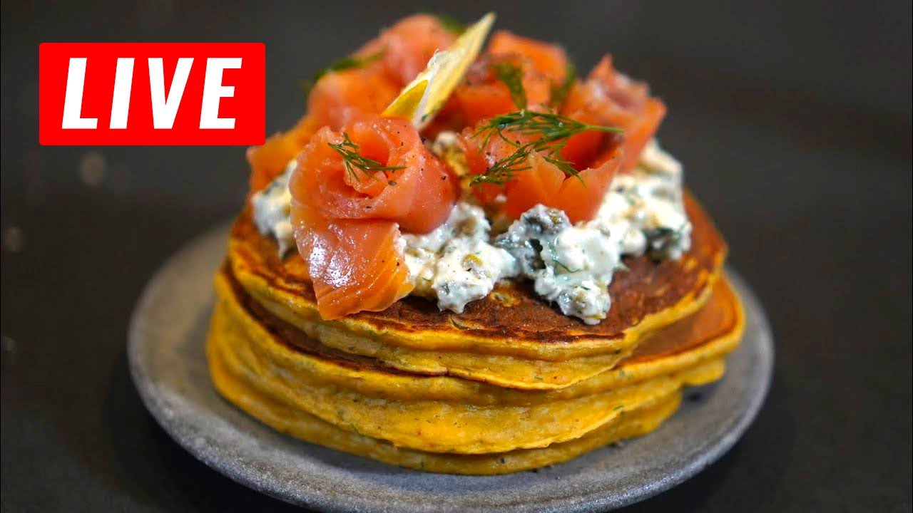 (LIVE) Recette PANCAKES salés saumon fumé
