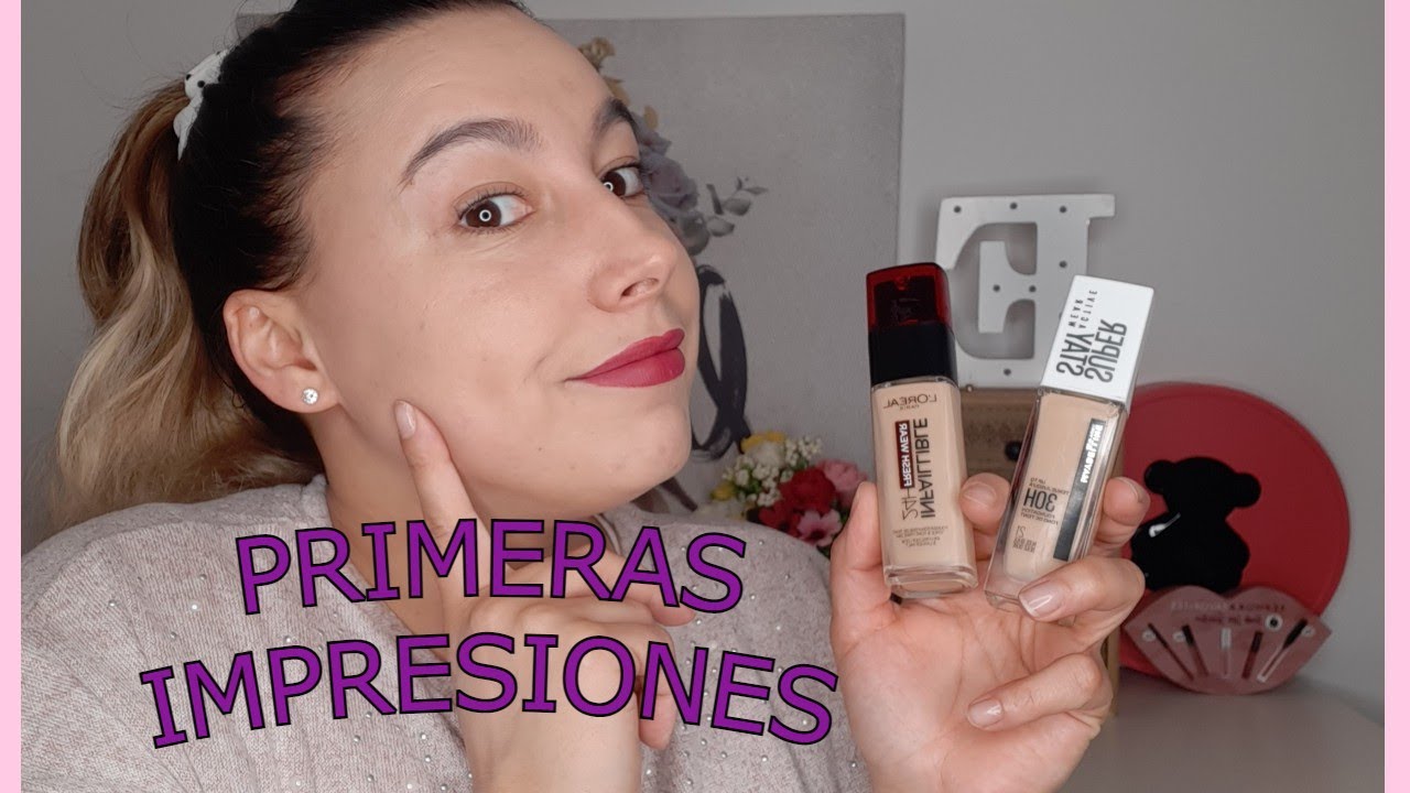 Primeras impresiones bases de maquillaje a prueba L`OREAL INFALIBLE 24h VS MAYBELLINE SUPER STAY 30h