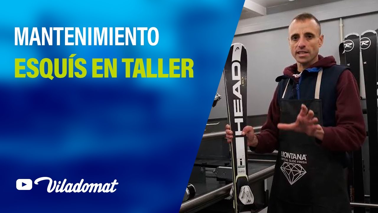 Mantenimiento de esquís en el taller Viladomat