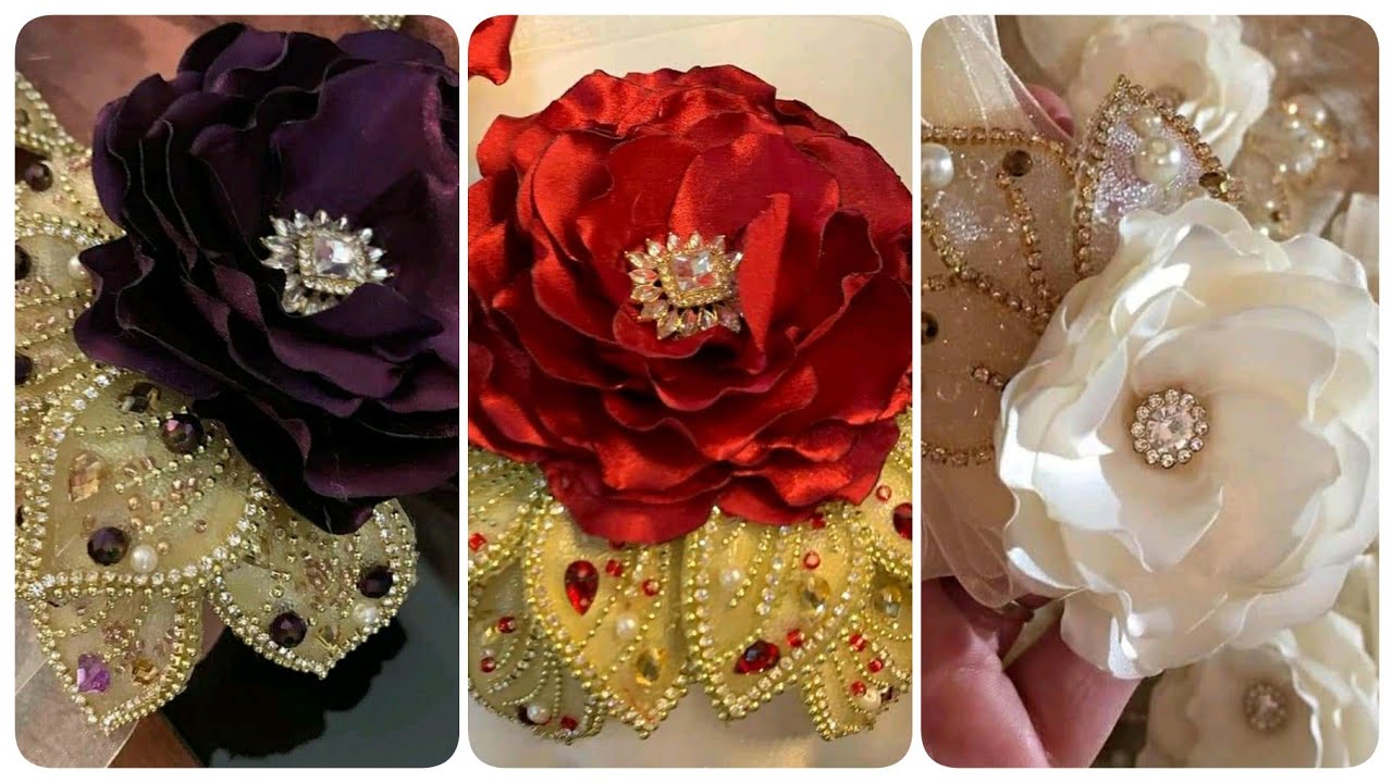 مشروع قنبلة بدون اي تكاليف  لجهاز العروس Satin flower making