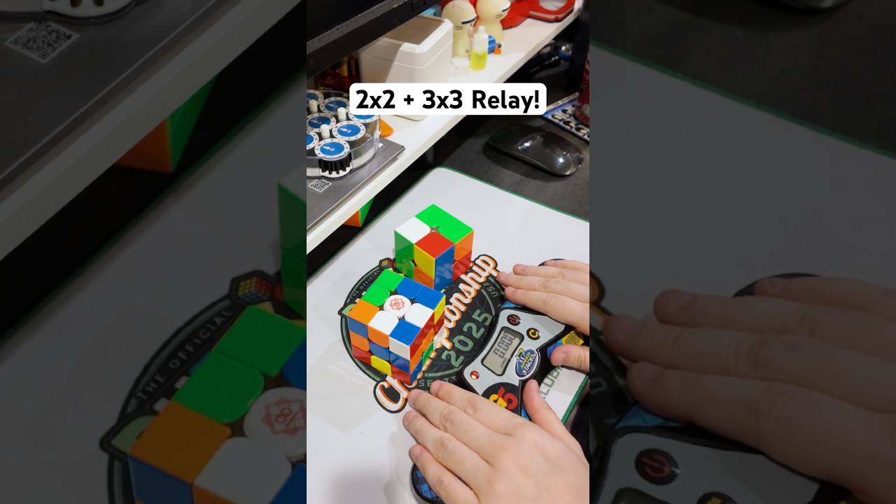 2x2 + 3x3 Relay in 10.33s! #rubikscube #speedcubing