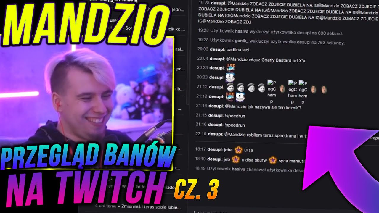 MANDZIO PRZEGLĄD BAN&Oacute;W NA TWITCH CZ. 3 | MANDZIO SHOTY Z LIVE