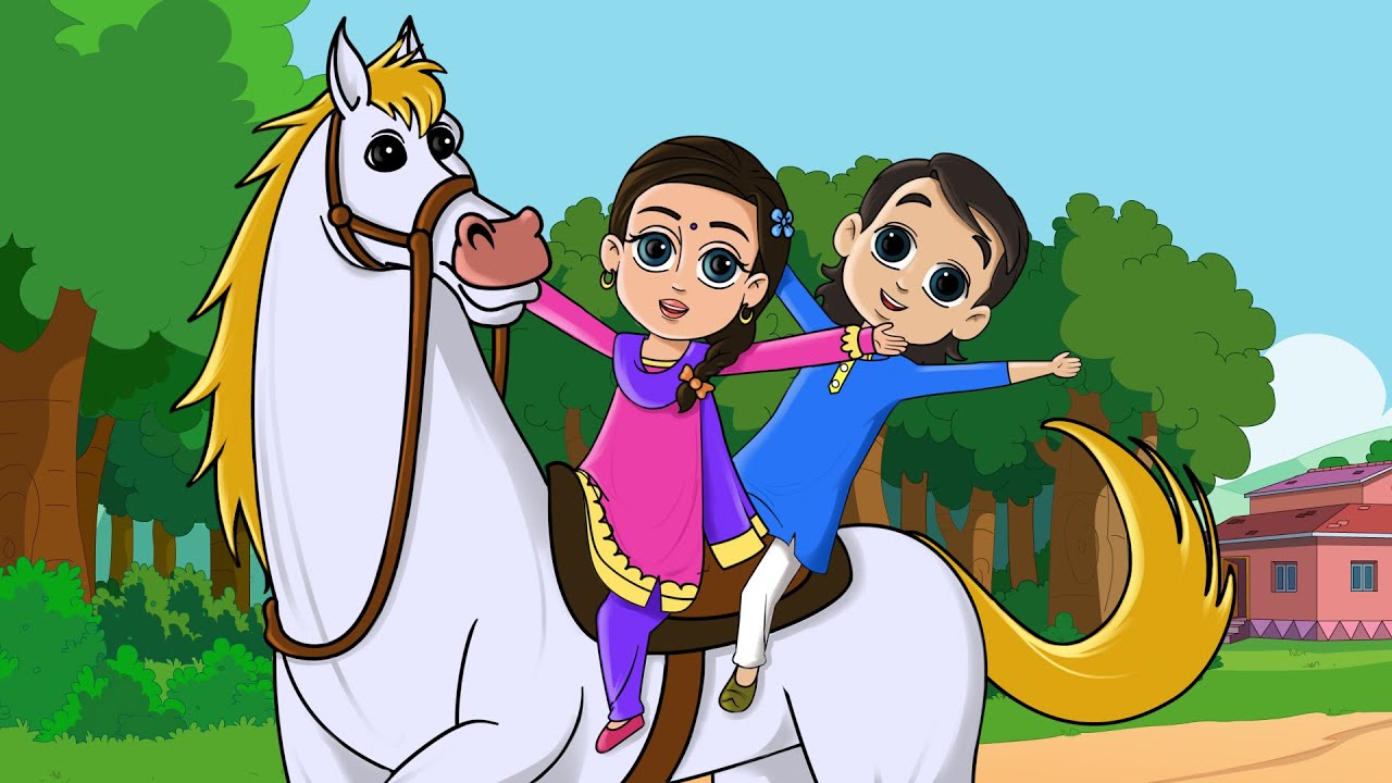 O Mere Ghode Chal - ओ मेरे घोड़े चल - Lakdi Ki Kathi - Fun For Kids TV Hindi Rhymes