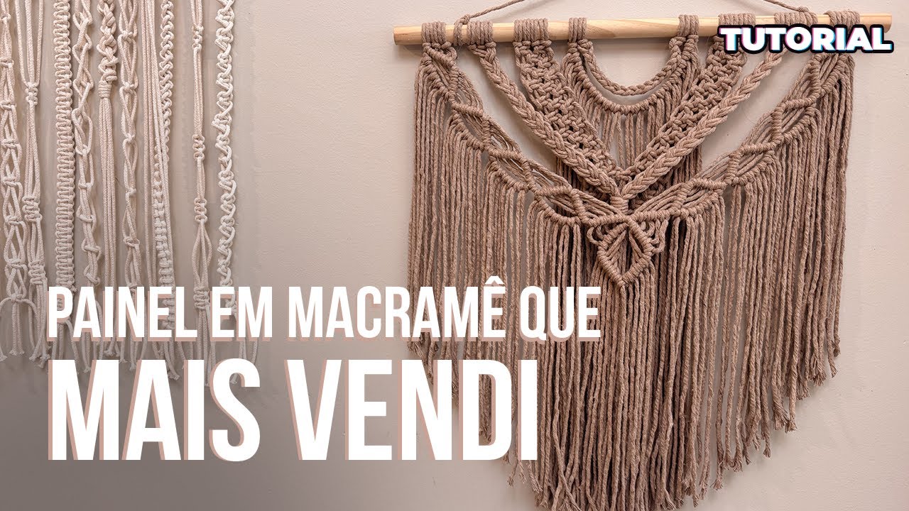 TUTORIAL - Painel em Macramê  FÁCIL - Ep.03 da Série Painéis Pequenos | Donage Macramê