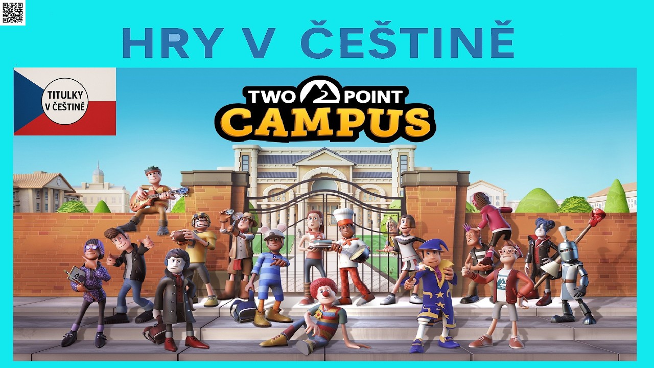 Two Point Campus CZ (2K) - Hrajeme si se studenty :-) | Ukázka hry s češtinou |  CZ titulky