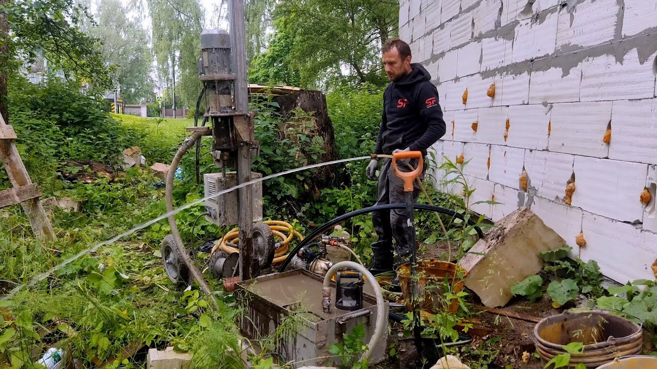 Абиссинская скважина за 1,5 часа своими руками! Полный процесс бурения на 6 метров