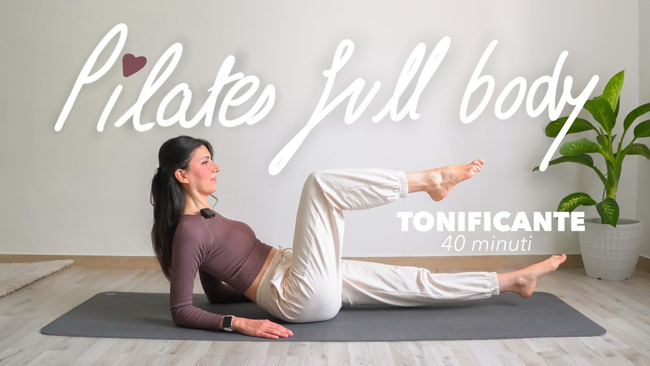 40Min Lezione di PILATES A CASA Tonificante Completa | Addome, Glutei, Gambe, Braccia e Schiena