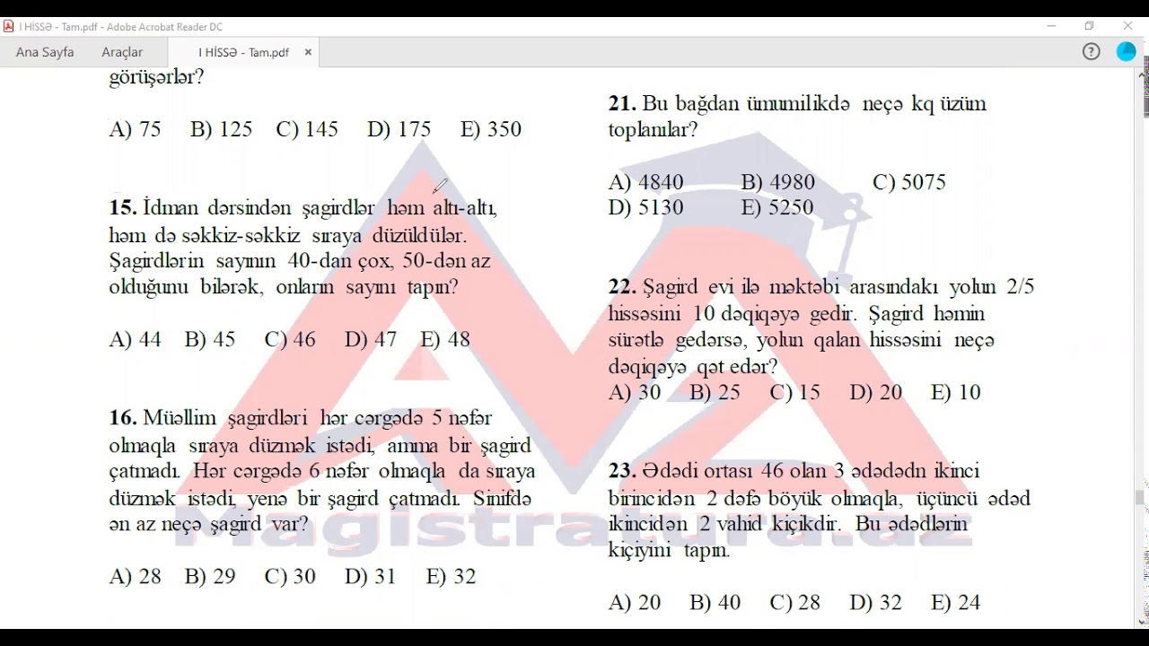 Qarışıq məsələlər