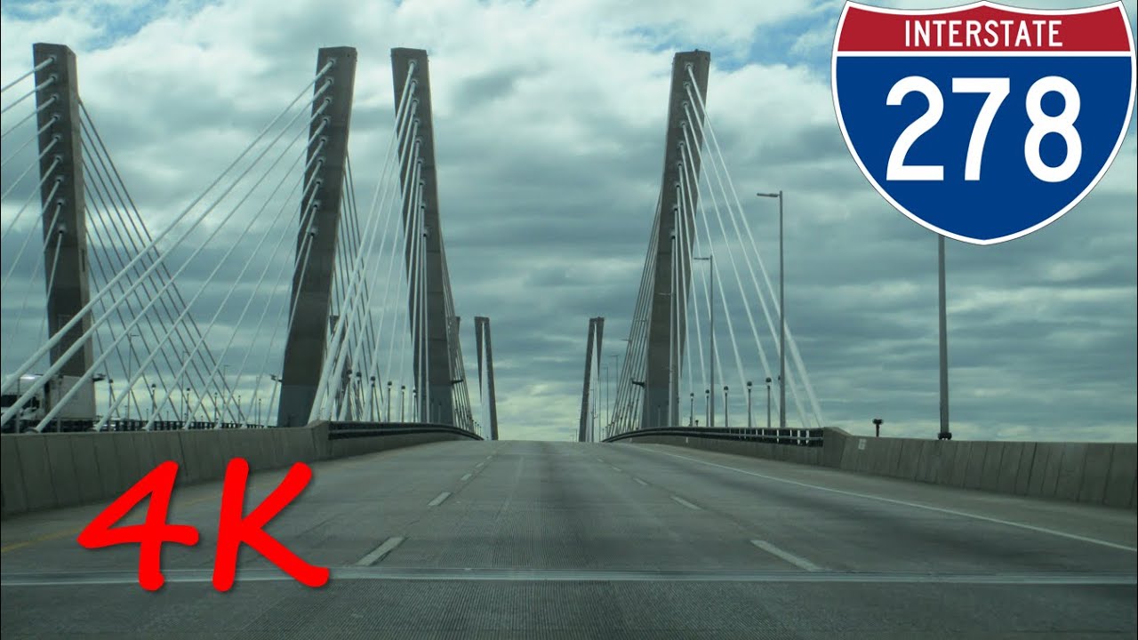 ⁴ᴷ Goethals Bridge eastbound [4K VIDEO]