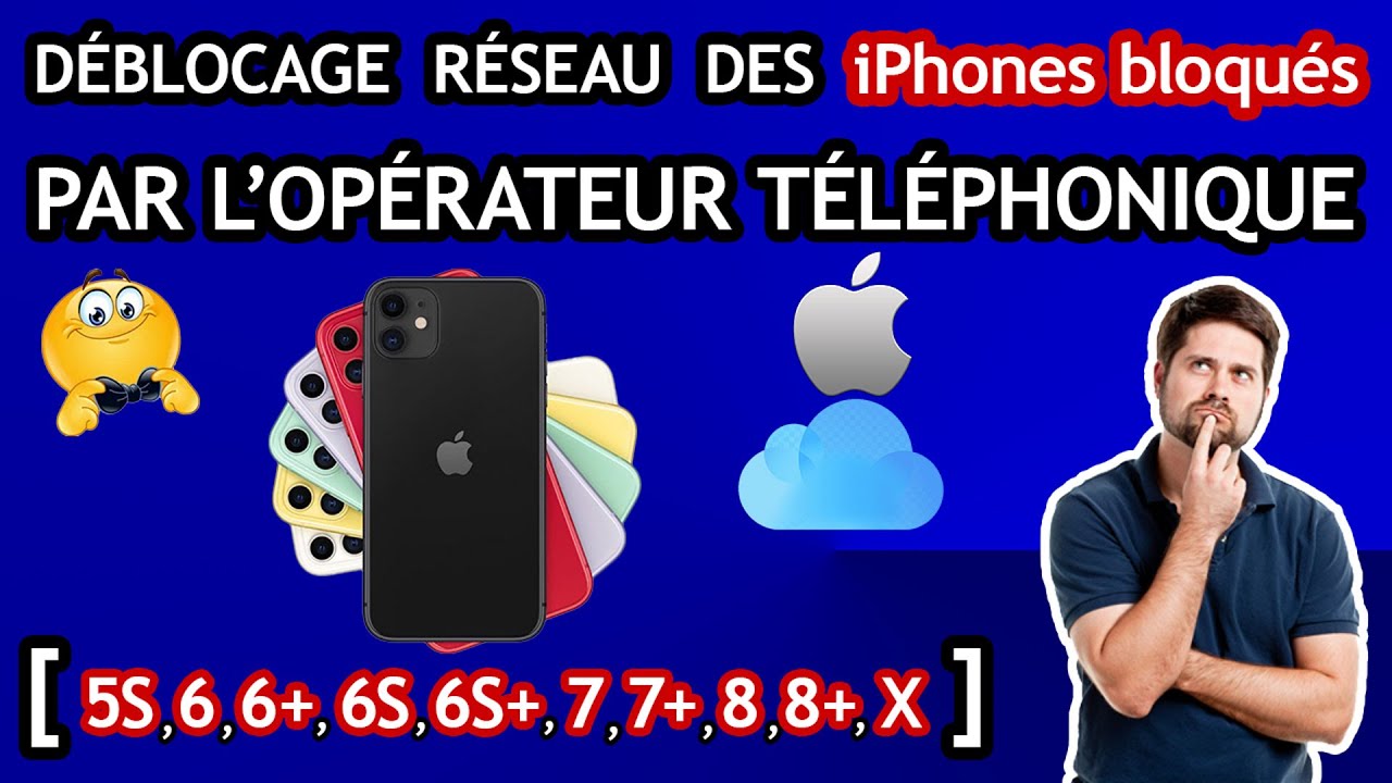 D&Eacute;BLOCAGE R&Eacute;SEAU DE TOUT IPHONE BLOQUE PAR L&rsquo;OP&Eacute;RATEUR t&eacute;l&eacute;phonique 5S,6,6+,6S,6S+,7,7+,8,8+,X ✌