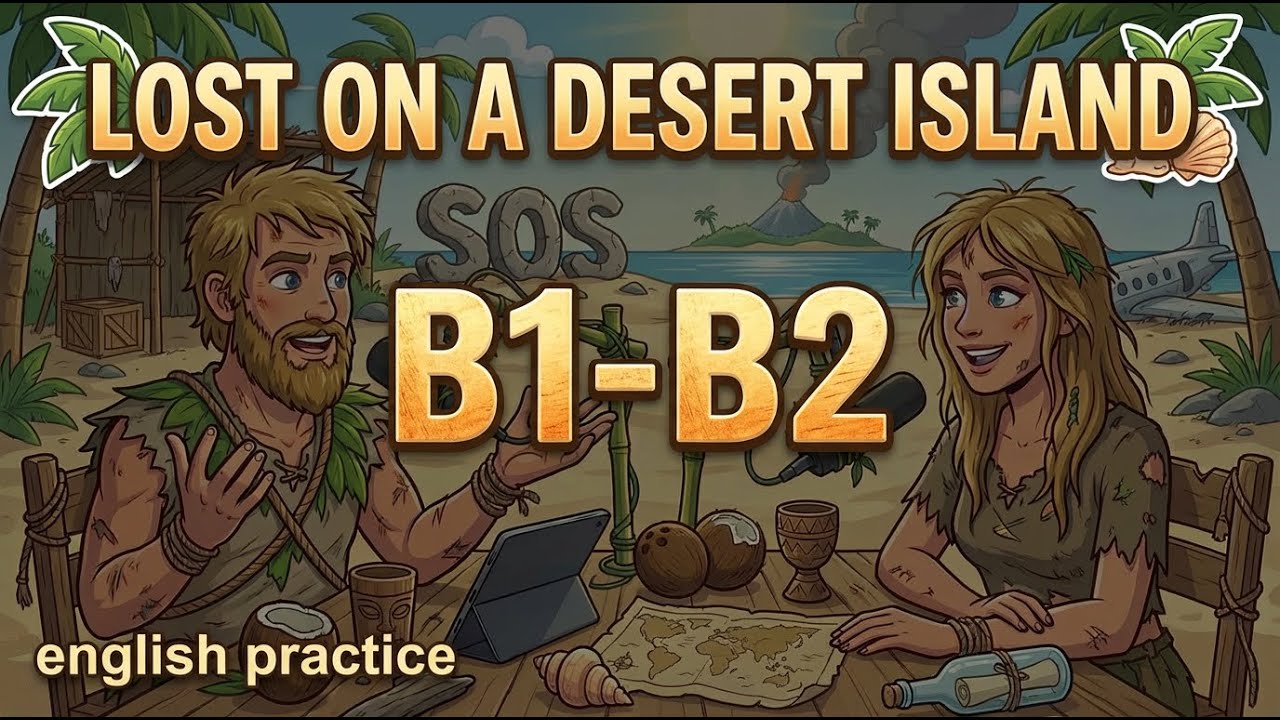 Lost on a Desert Island 🏝️ | B1–B2 English Listening Story – Second Conditional
