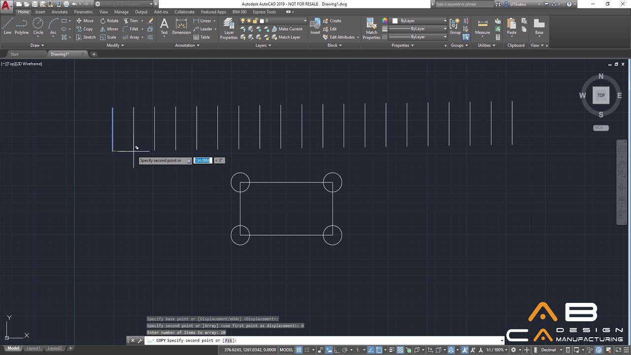 AutoCAD 2019 - Copy ve Move Komutları