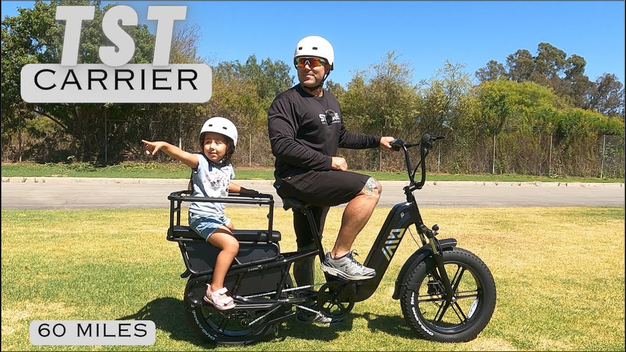INSANE 3 SEATER ELECTRIC BIKE | TST Carrier 20'' Cargo E-Bike REVIEW