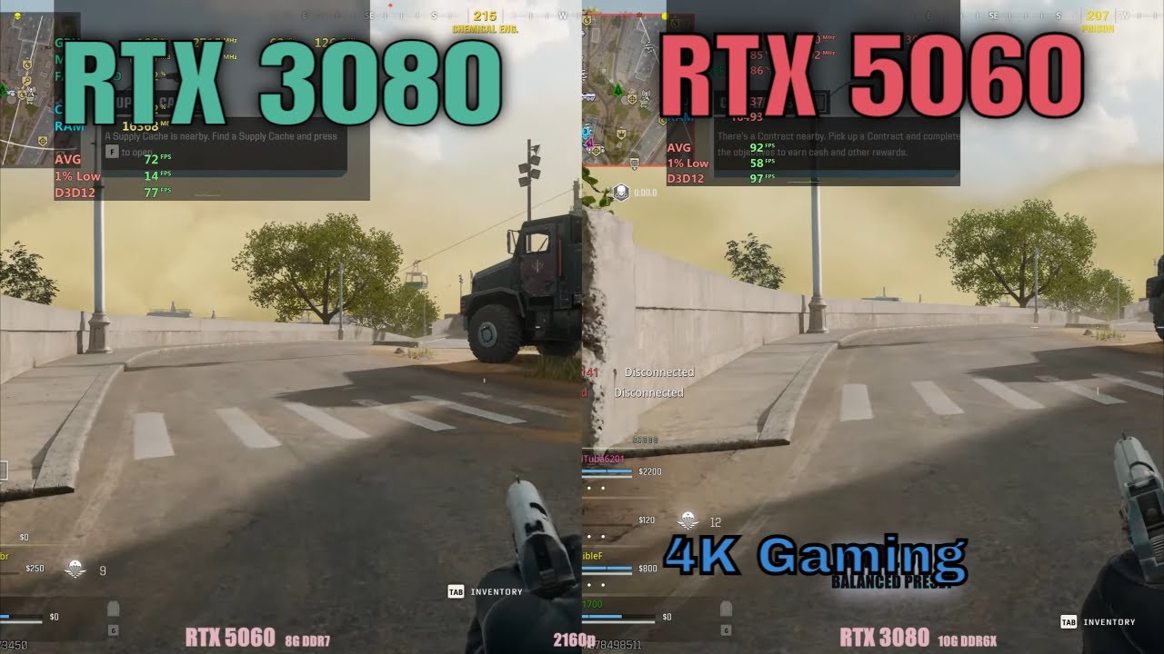 RTX 5060 vs RTX 3080 4K Gaming