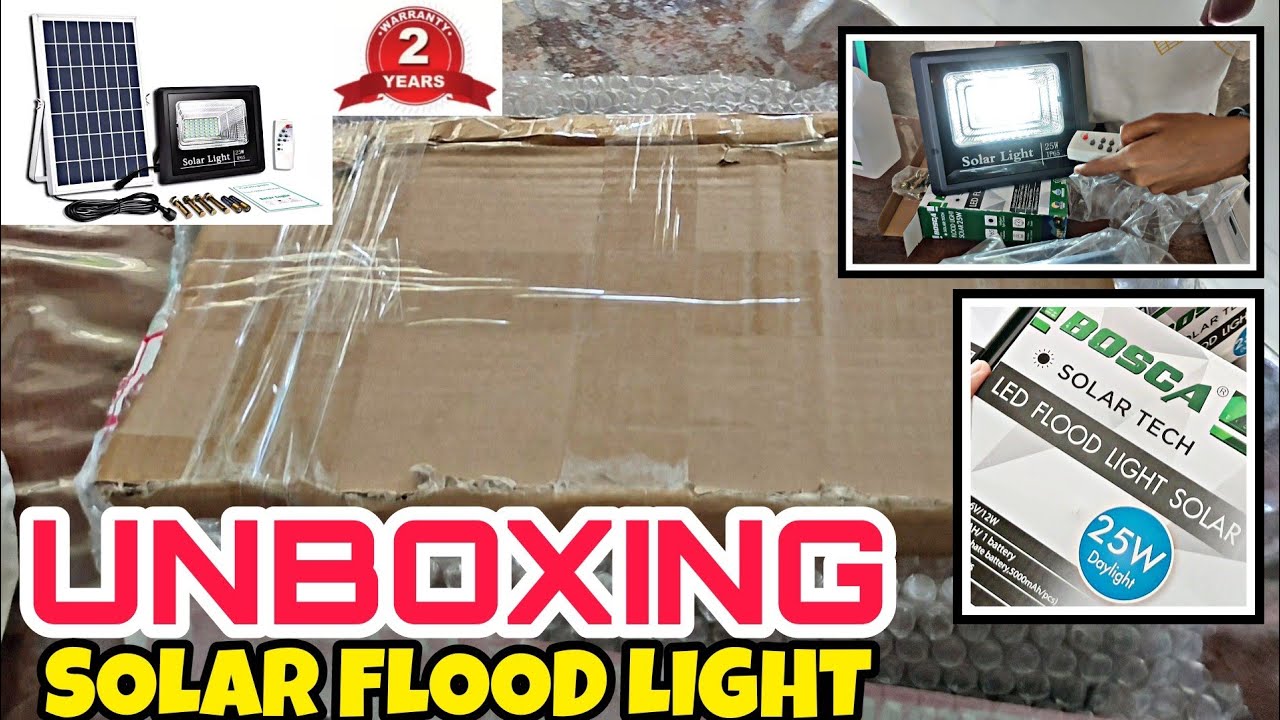 UNBOXING & INSTALLING BOSCA SOLAR LED OUTDOOR FLOOD LIGHT 25WATTS