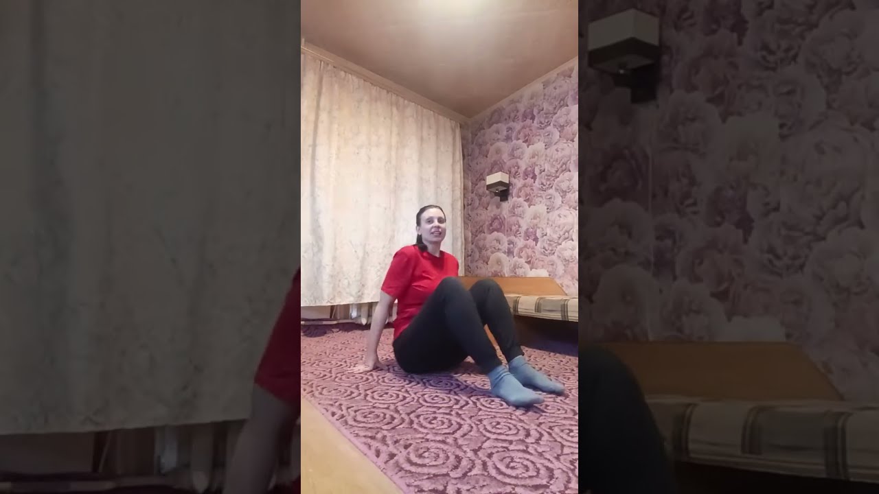 Легкий фитнес, пресс и спина. #похудение #спорт #фитнес 
