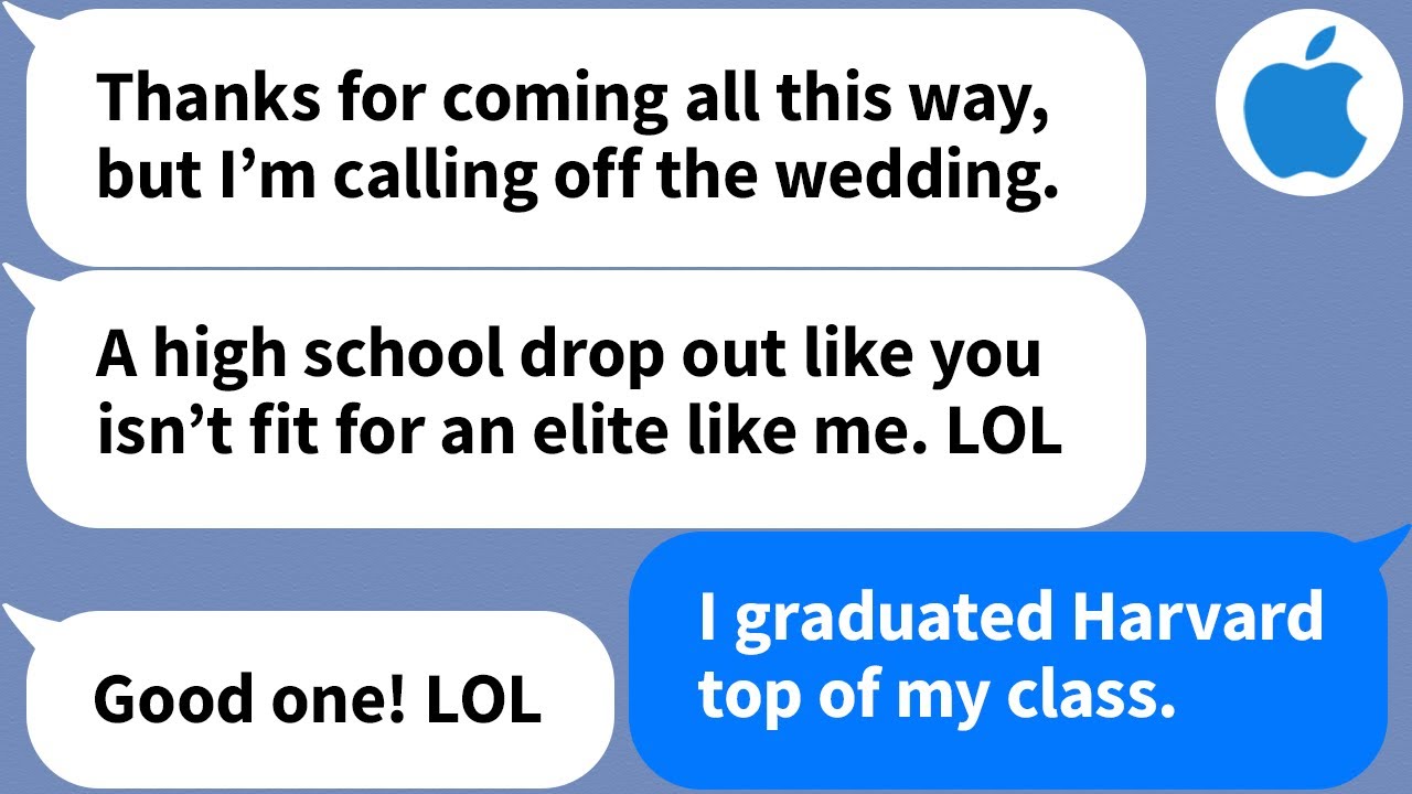 【Apple】My fiance cancelled the wedding because of my educational background, but when I told him...