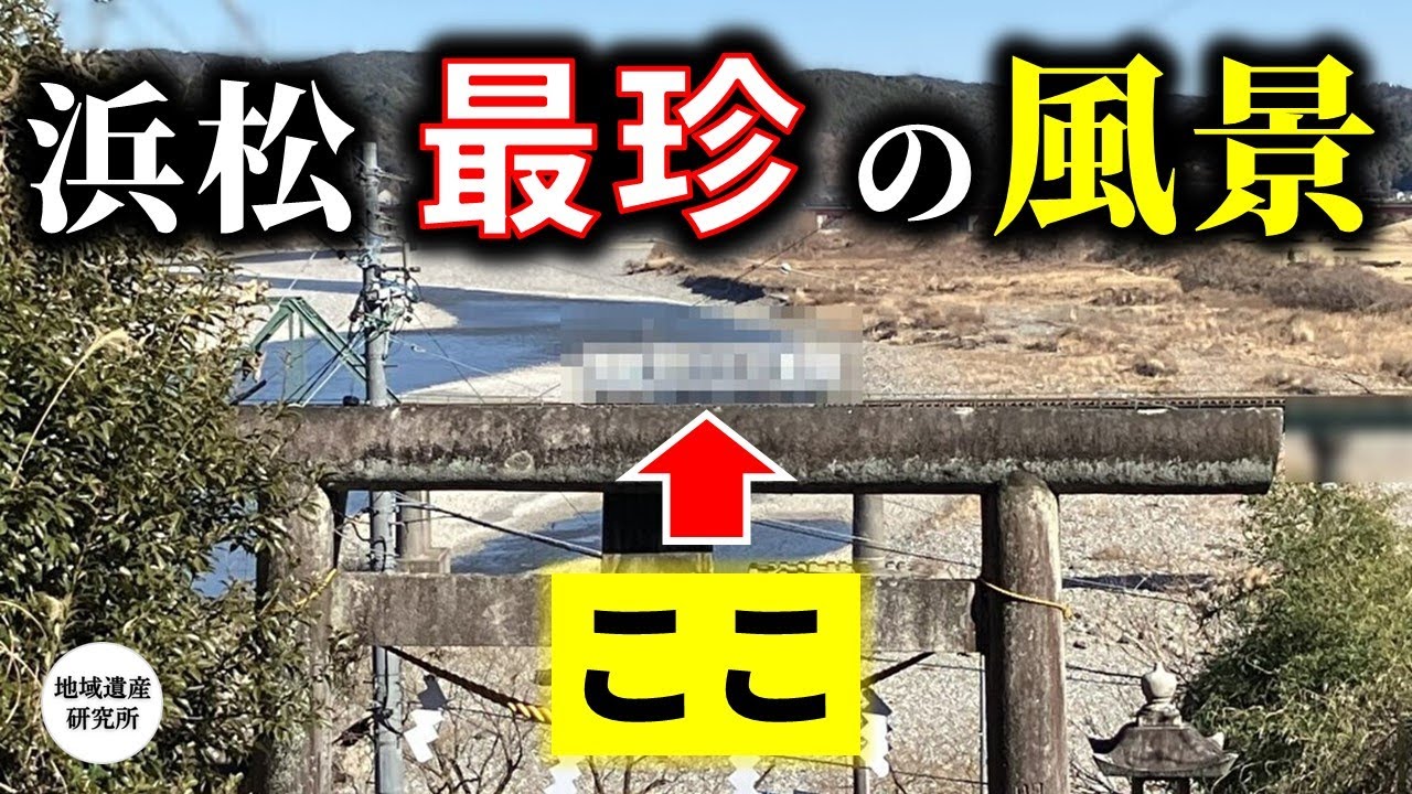 天竜川を望む鳥居の上に注目‼️ えっ？こんなところを◯◯が！［浜松･椎ヶ脇神社］【現地探訪】