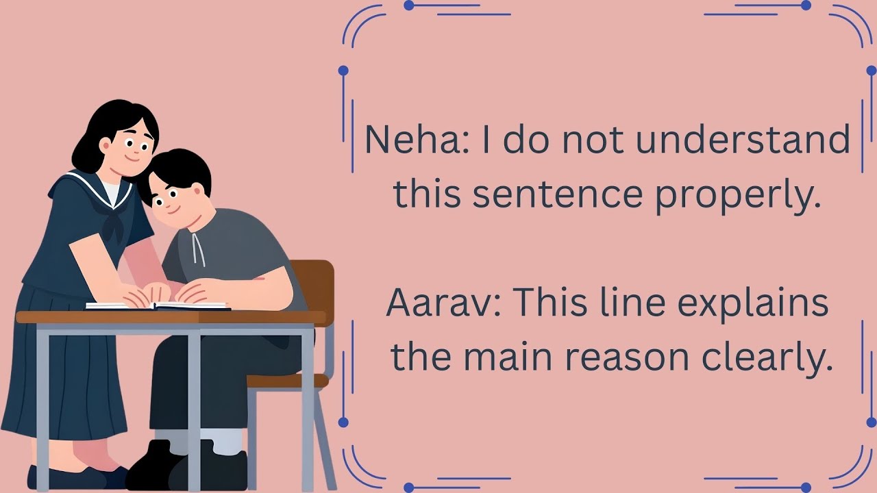 English Conversation Between Aarav and Neha Studying from a Book | English Speaking Practice