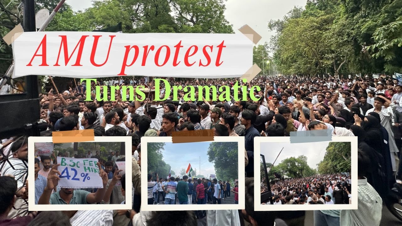 AMU Protest Turns Dramatic, March, Live , and Rain | AMU Vlog | Aligarh Vlog