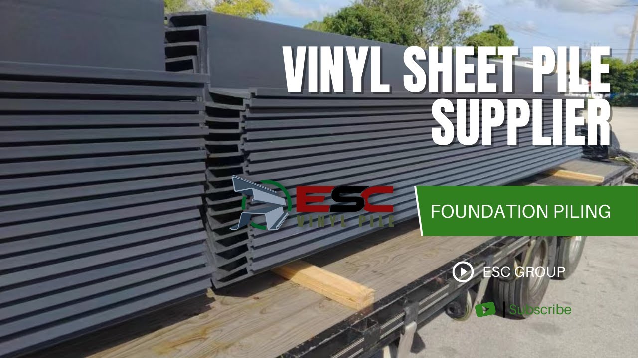ESC Vinyl Sheet Piles , PVC Sheet Piling, Plastic Sheet Piles