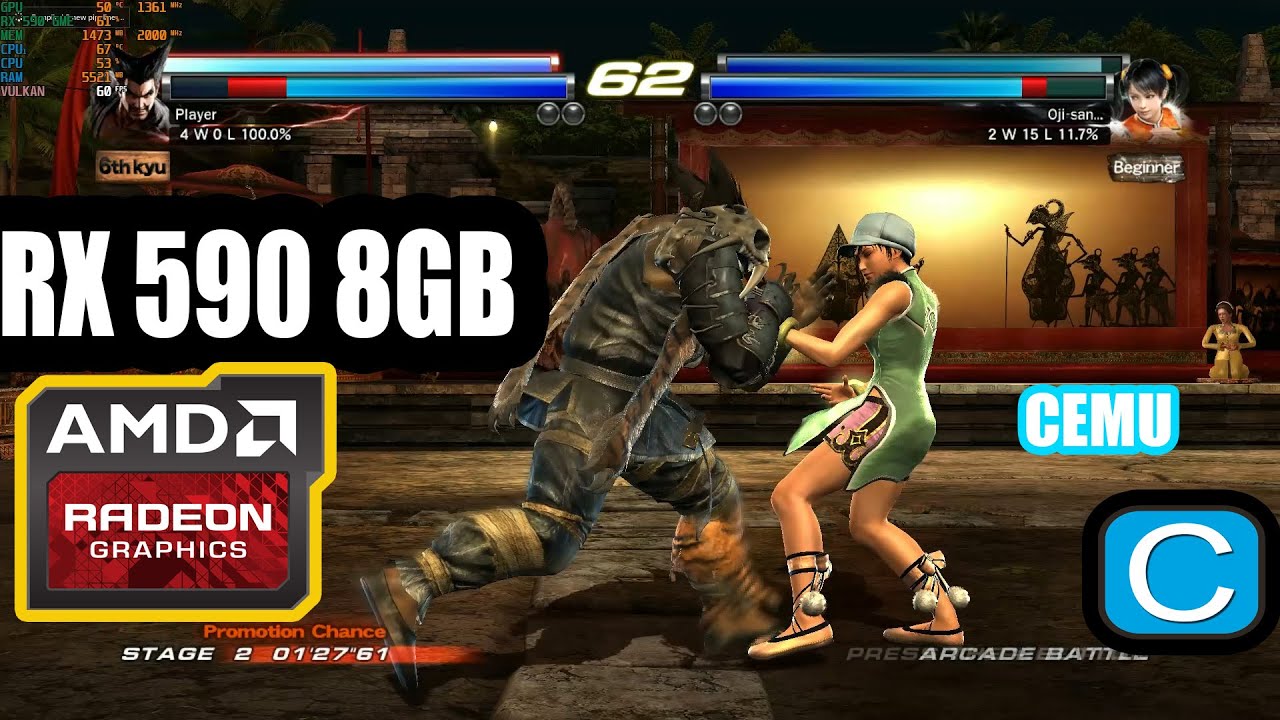 TEKKEN TAG 2 TEST ON RX 590 8GB 16GB RAM CORE I5 4690 | CEMU