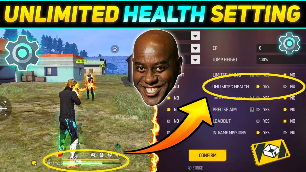 UNLIMITED HEALTH SETTING IN FREE FIRE || CUSTOM ROOM NEW AMAZING SETTINGS || FREE FIRE NEW SETTING