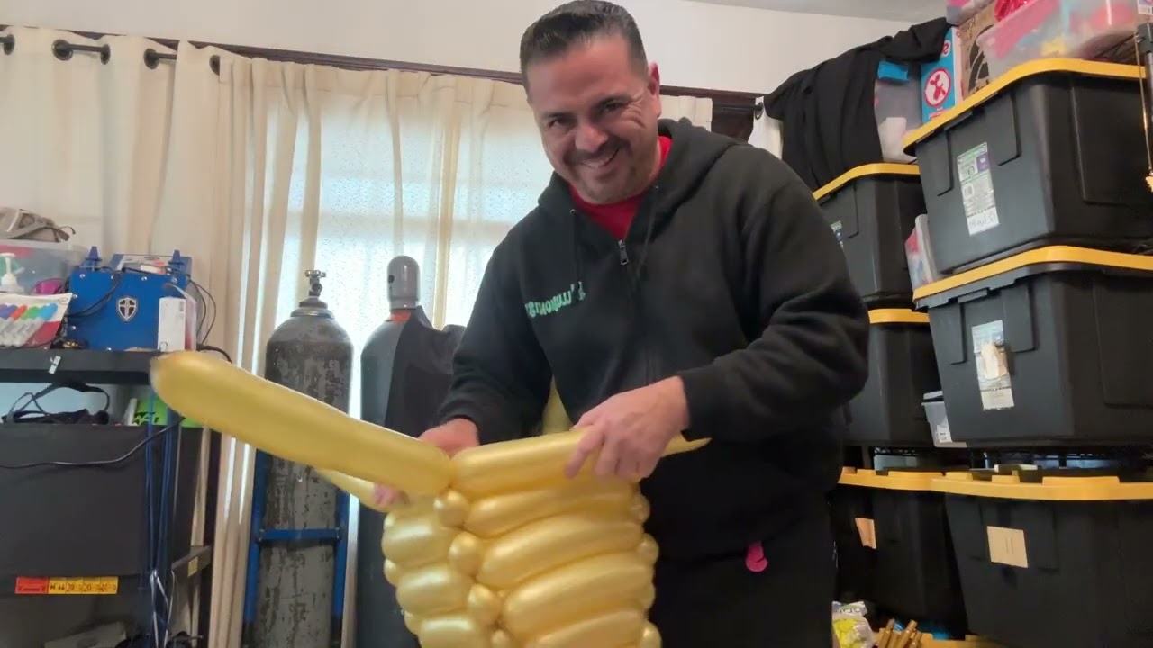 @Ballusionist  builds a balloon shoe