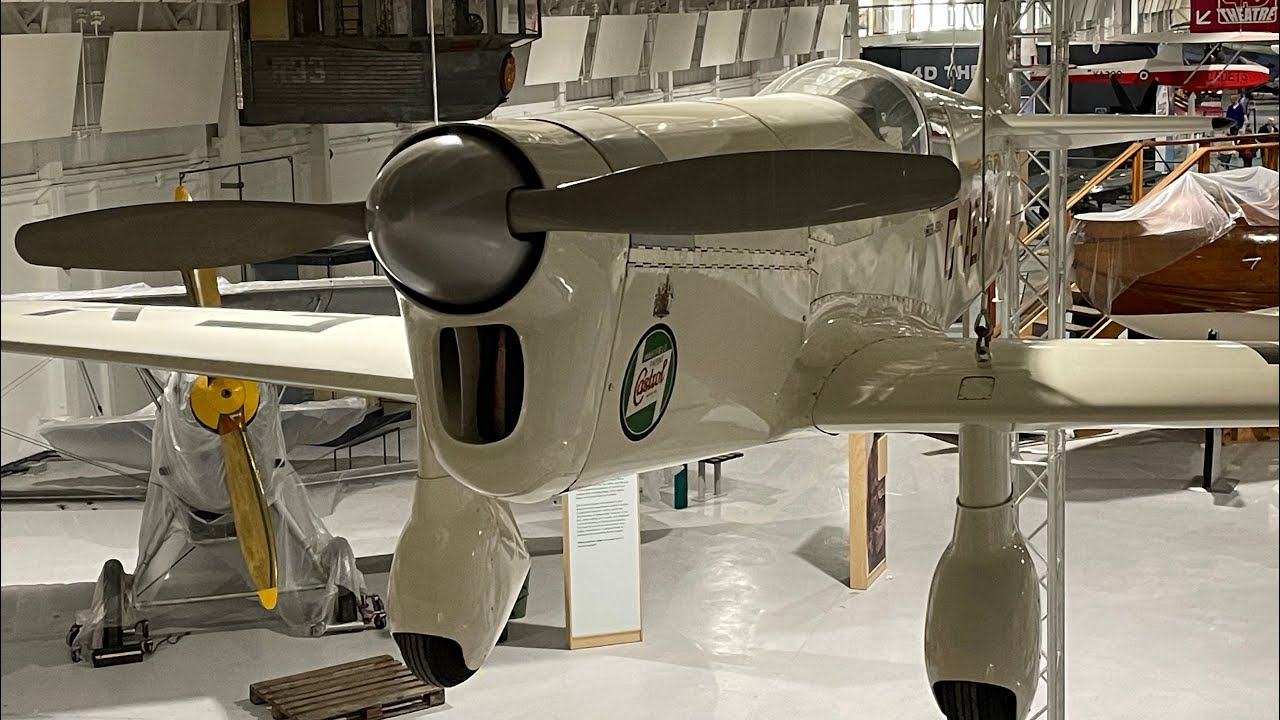 RAF MUSEUM LONDON / ''New display of Hangar 3'' Percival MEW GULL G-AEXF