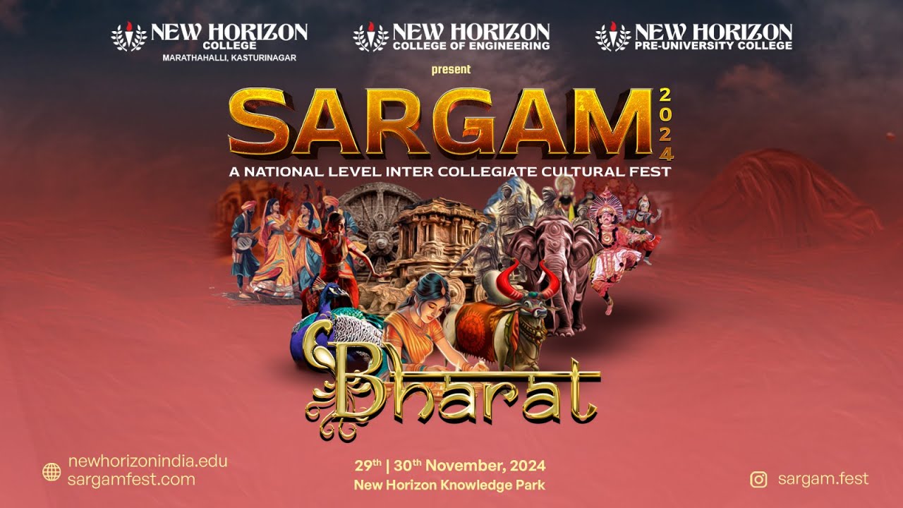 SARGAM 2024 - Bharat | NHCE | NHCM | NHCK | NHPUC | New Horizon Educational Institution Mega Event