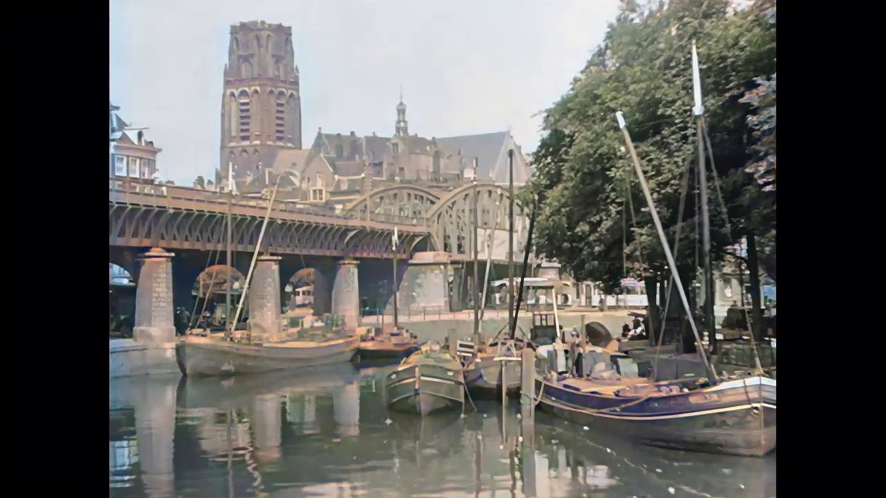 Nog meer prachtige beelden van Rotterdam en de Havens rond 1915 in kleur! Rotterdam in 1915 (color!)