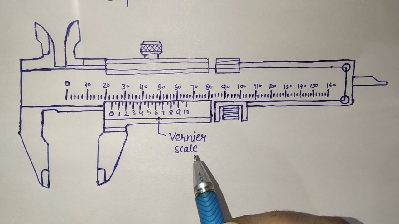 Vernier Caliper || Measuring Tool || Free Hand Sketch || ITI Engineering Drawing