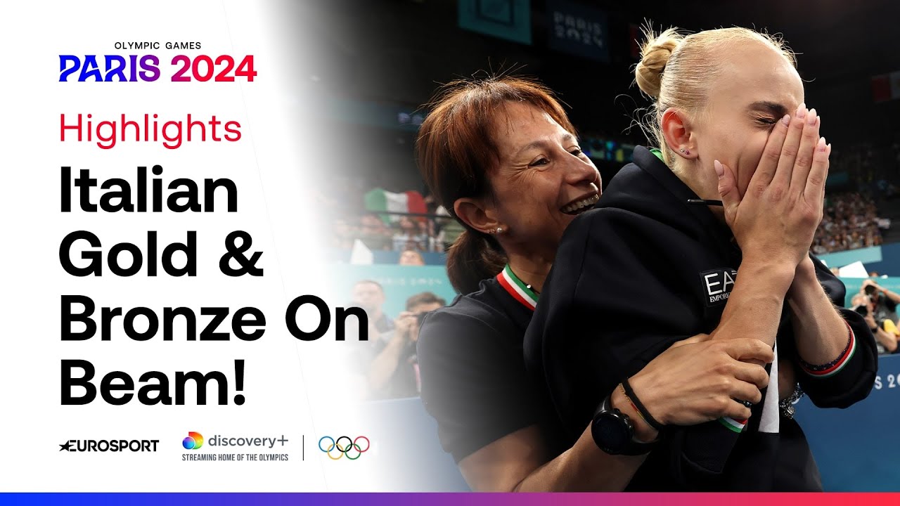 HUGE EMOTIONS FOR ITALY AS SIMONE BILES BEATEN ON THE BEAM 🇮🇹🤌 | #Paris2024 #Olympics