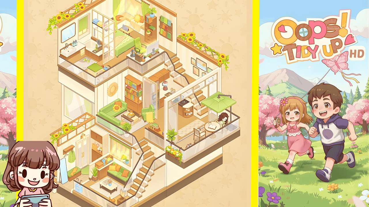 Oops Tidy Up Warm Sun Villa Level 1 2 3 Solution Walkthrough
