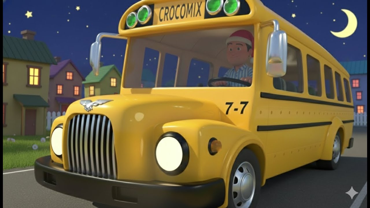 Wheels on the Bus | Bus Twinkle twinkle Little Star || 141 Seconds | Crocomix Kids TV