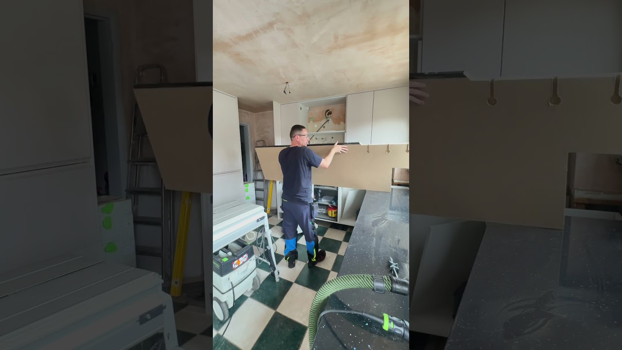 Full Kitchen Install in 3 Minutes 🪚 | Perfect Miter Joint & Pro Finish | CAV Joinery