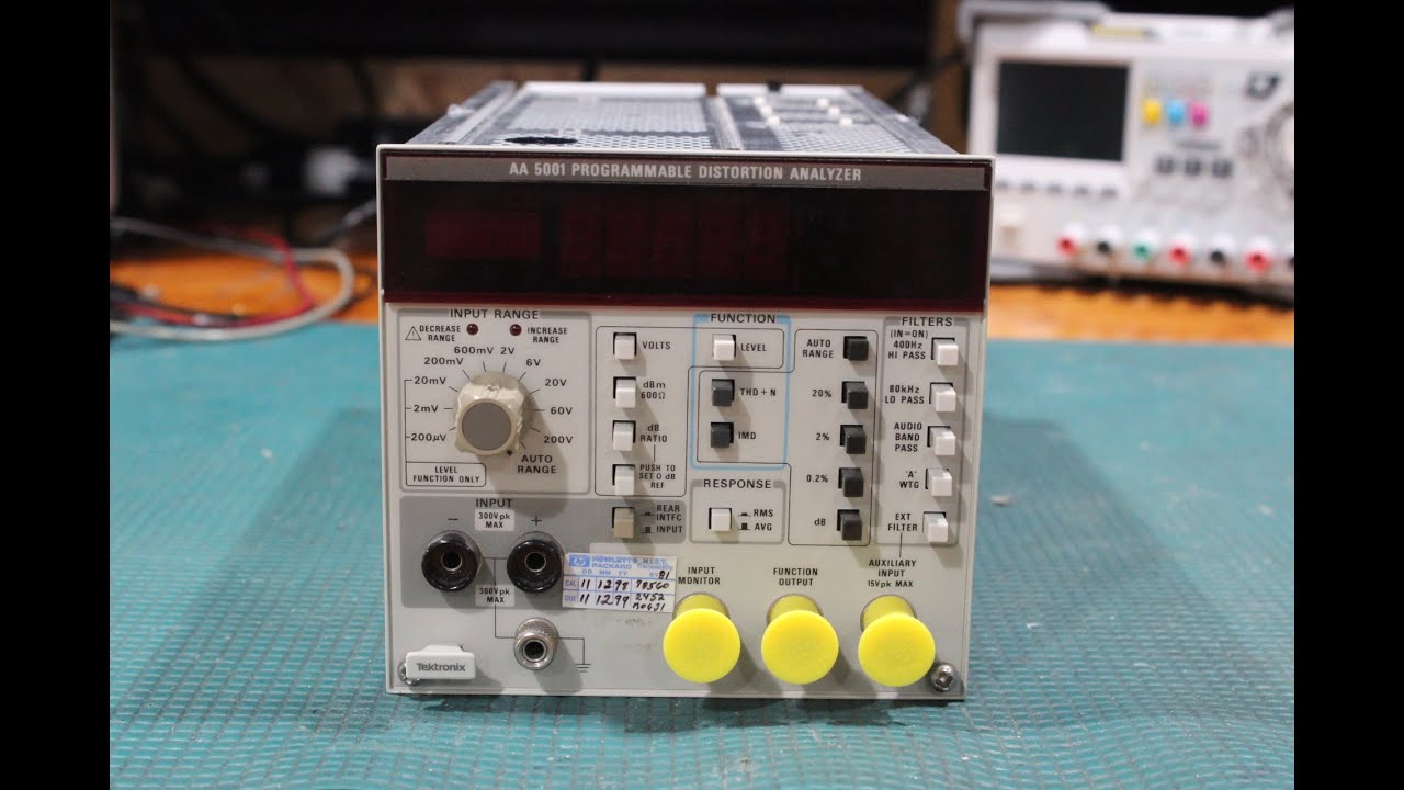 Tektronix AA5001 Distortion Analyzer Refresh and Restoration
