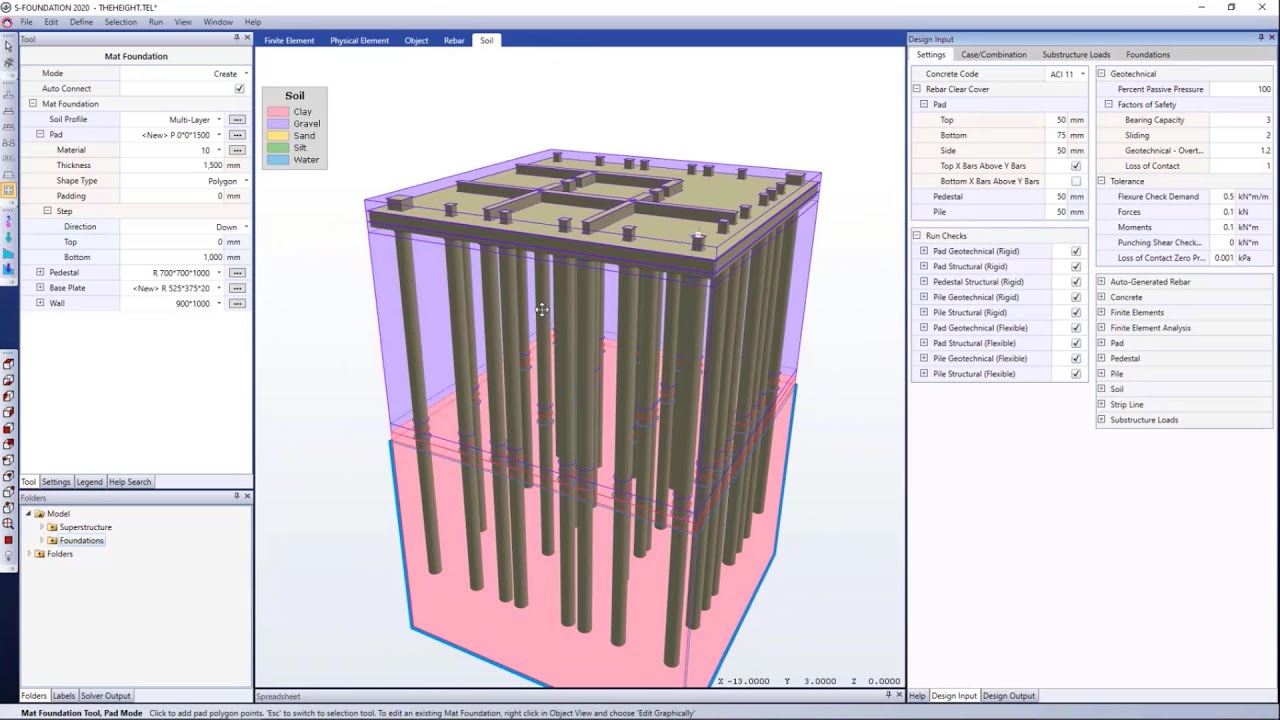 S-FOUNDATION 2022   Creating a Mat Foundation for a 3D Structure