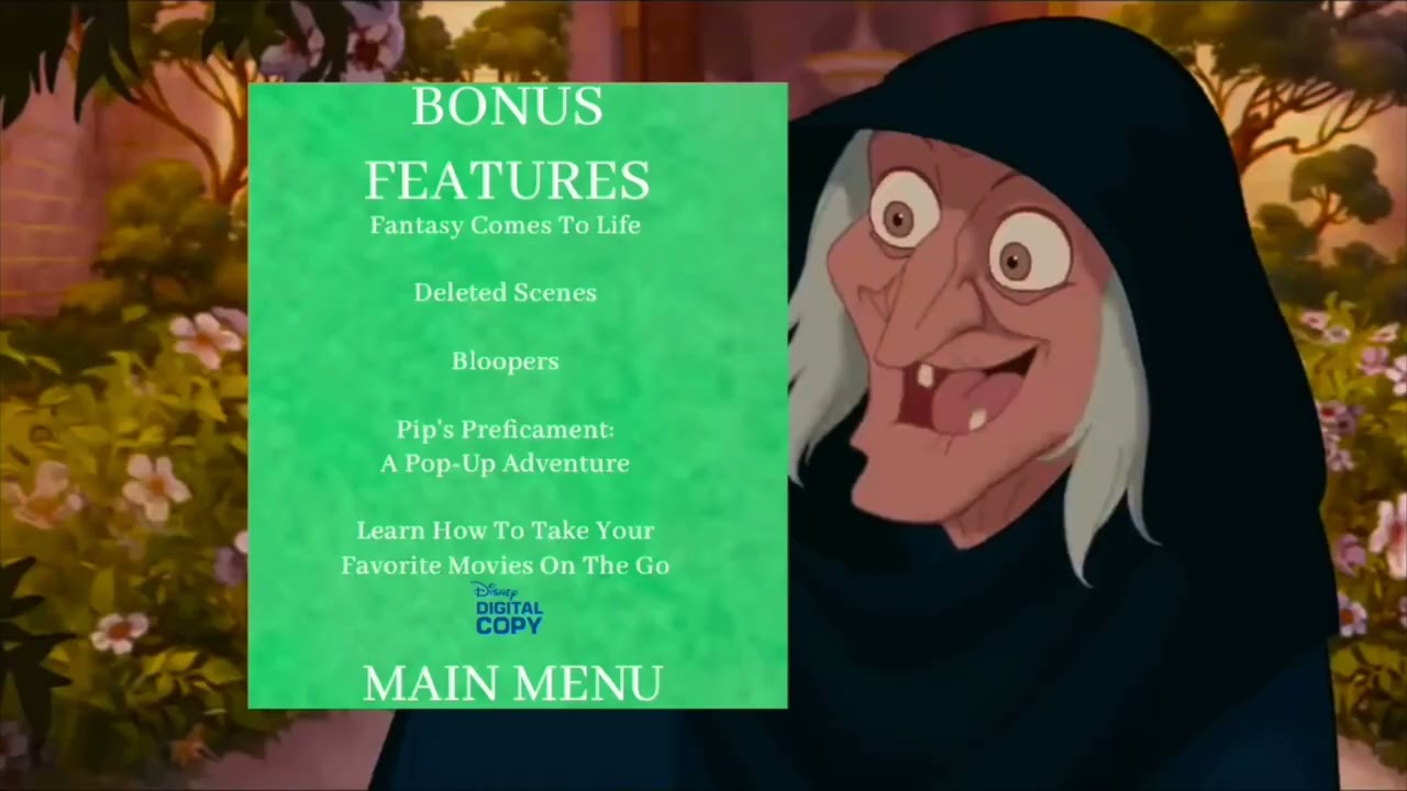 Disney Pixar Enchanted 2012 DVD Menu Walkthrough