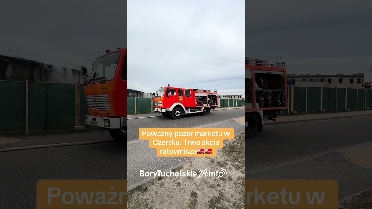 Poważny pożar w Czersku