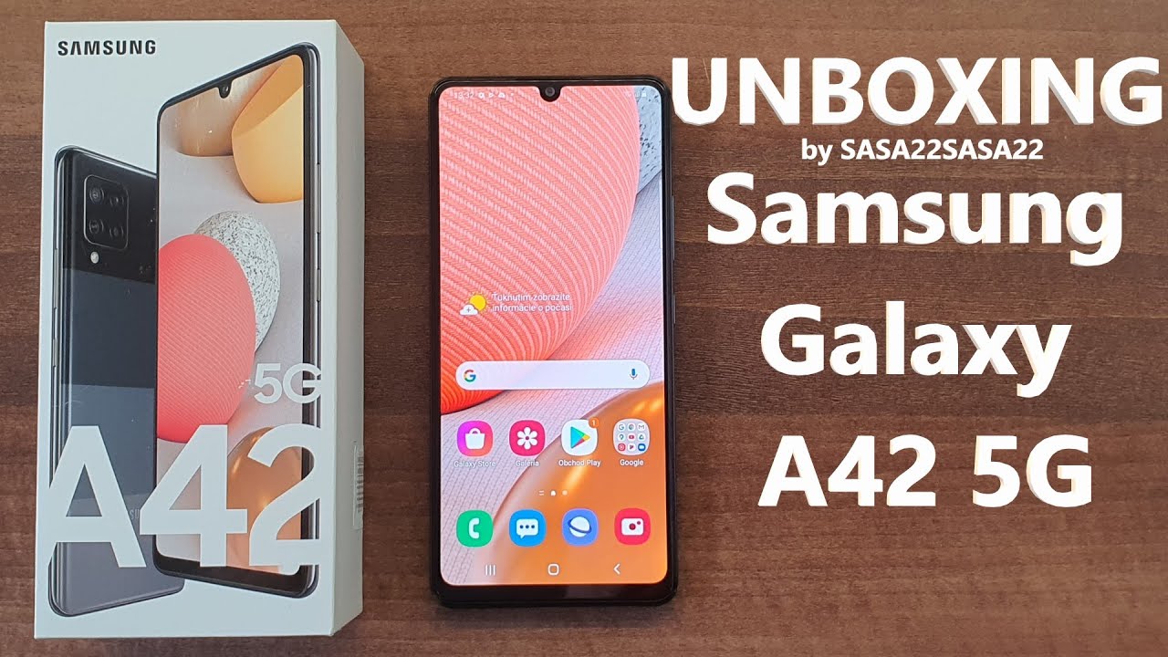 Samsung Galaxy A42 5G - UNBOXING & FIRST START!!! (web,youtube,game)
