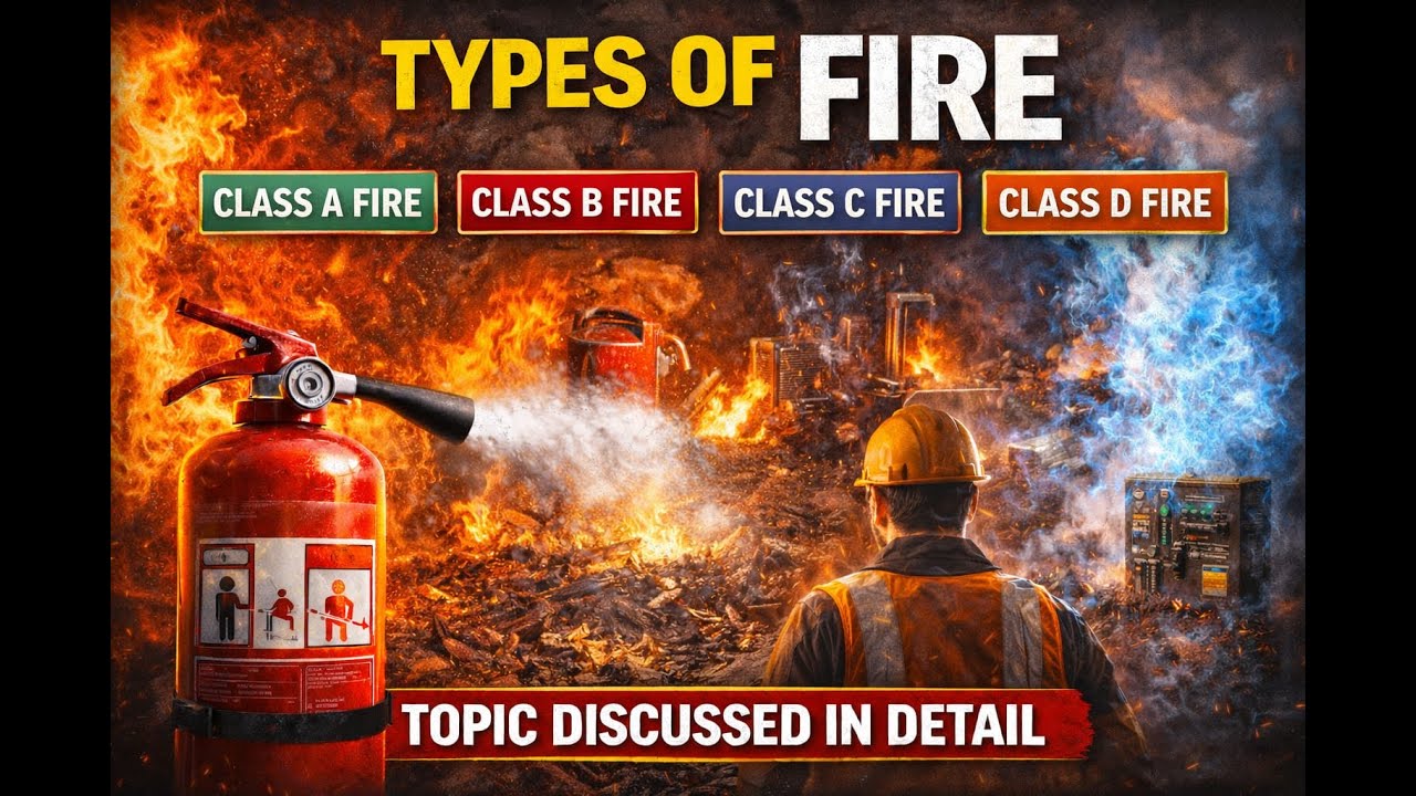 Types of Fire Explained | Class A B C D E | Mine Safety & Fire Fighting