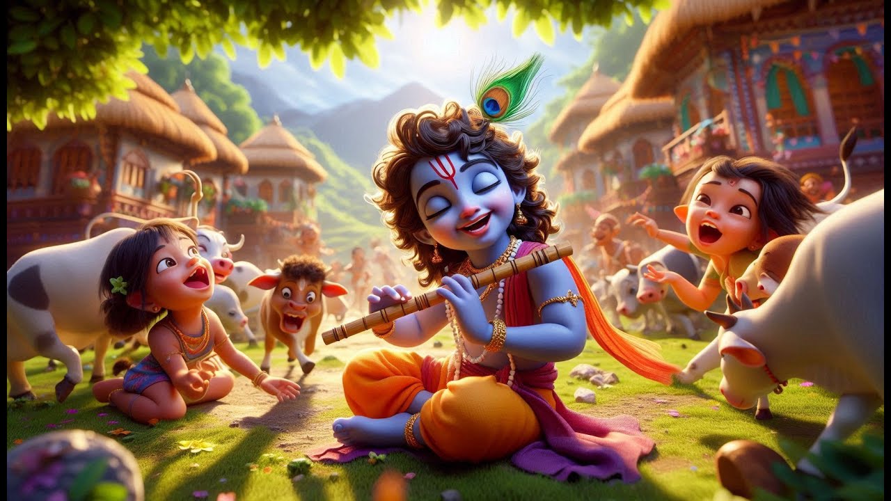 Cute Krishna Bhajan | Shri Krishna Govind Hare Murari | Little Krishna Lullaby for Kids & Adults