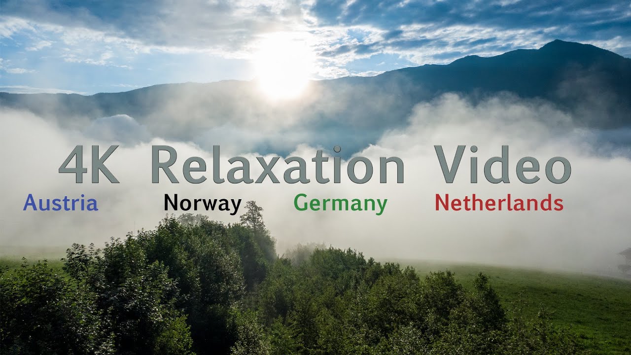 Meditation Video - 4K Drone Footage from Europe + Music + Apple TV Style + Slow TV