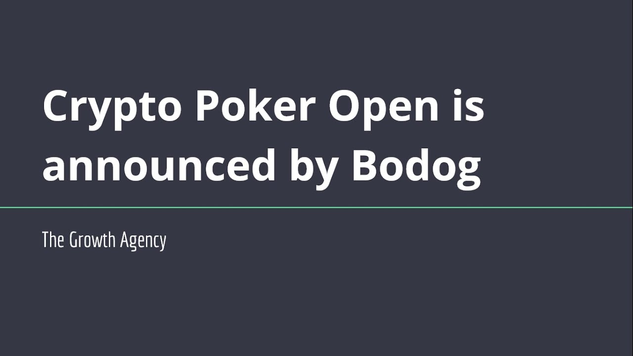 Crypto Poker Open is announced by Bodog