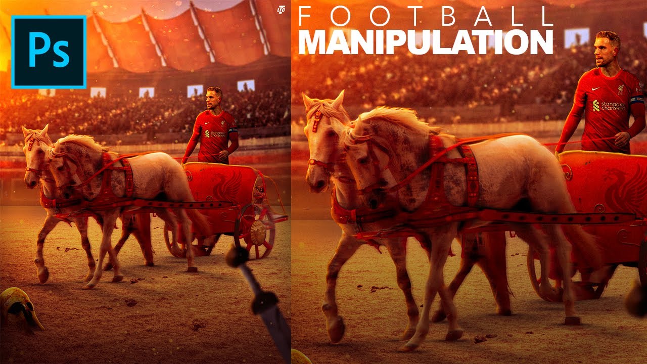 Football Manipulation Edit! Photoshop - Captain Hendo leading the charge!