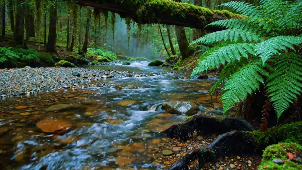 Calming Forest Ambience Birds Singing Beautiful Stream Sounds for Deep Sleep🌿 Study Focus, Medicine