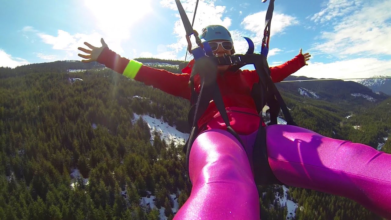 Longest Fastest Zipline in Whistler Canada (Super Fly GoPro 80's Day)