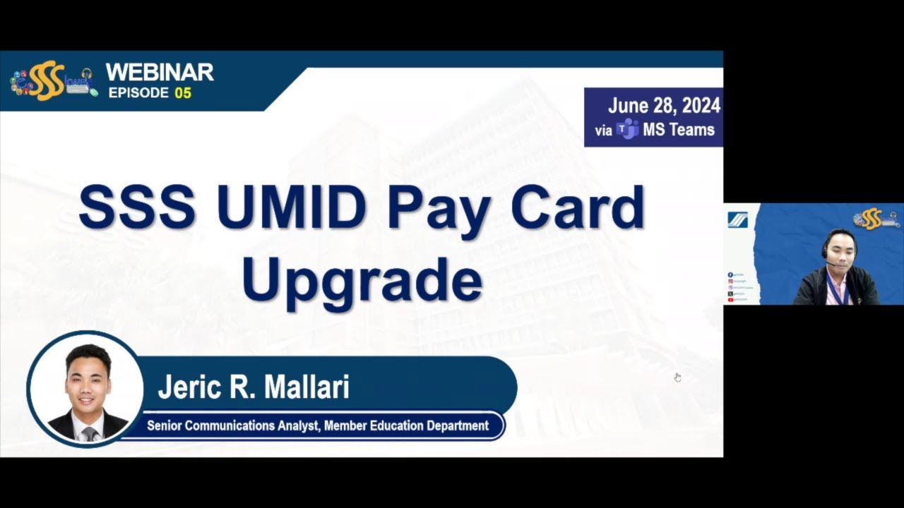 #eSSSkwela Webinar S03E06 | SSS UMID Pay Card Upgrade